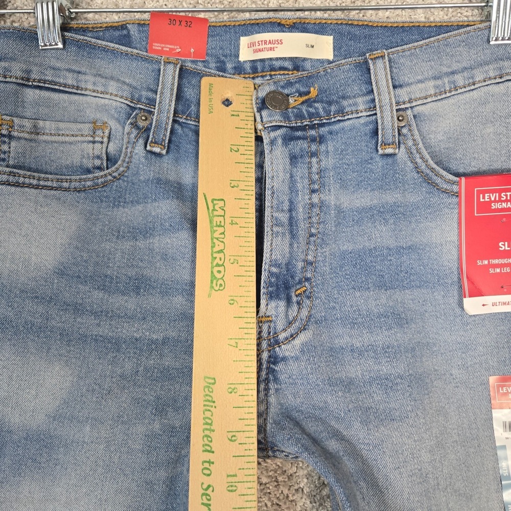 Levi Strauss Signature jeans Men's 30x32 Slim flex NEW - Picture 7 of 13